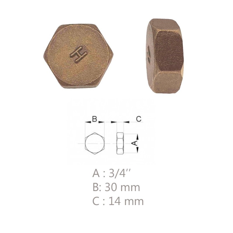 Bouchon femelle laiton à visser