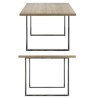 table aspect bois pieds métal