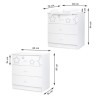 TINO commode à langer 3 tiroirs + plan à langer amovible motif étoiles