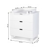 IWO Commode à langer avec plateau amovible et 3 tiroirs